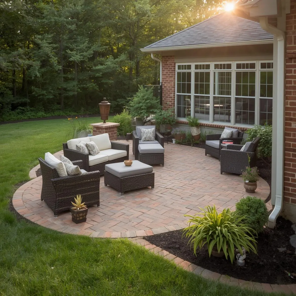 Custom brick paver patio Woodstock IL