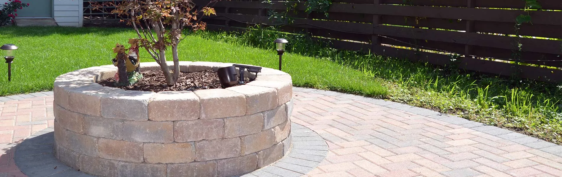 Stone patio construction McHenry IL
