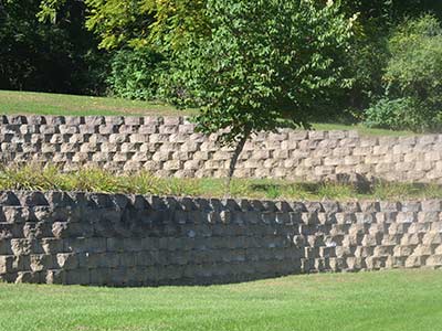 Multi-tier retaining wall Crystal Lake IL